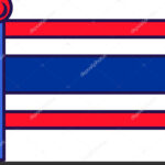 Las simbólicas franjas en blanco, azul y rojo de una bandera